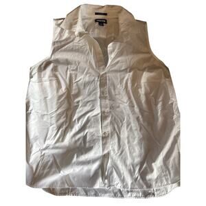 LANDS END sleeveless white blouse size 18W